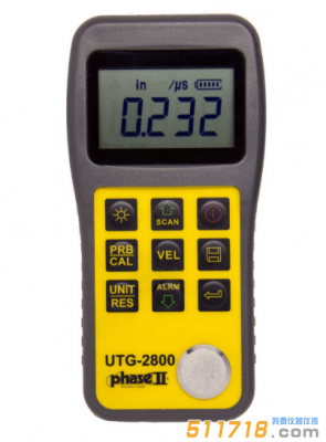 美國Phase II(菲思圖) UTG-2800超聲波測厚儀