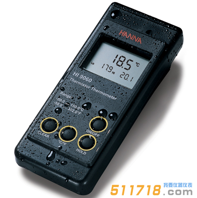 意大利HANNA(哈納) HI9060防水型便攜式溫度計