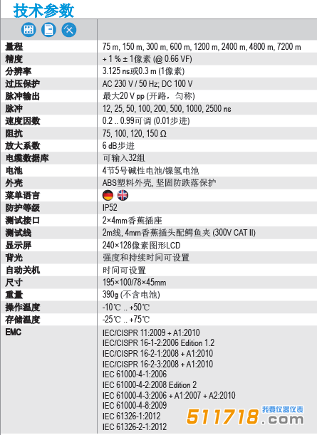 德國GMC-I KE2100時域反射計技術參數(shù).png